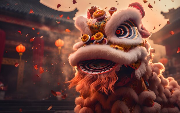 Lion chinese dance