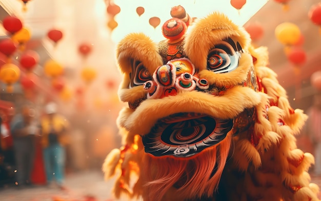 Lion chinese dance