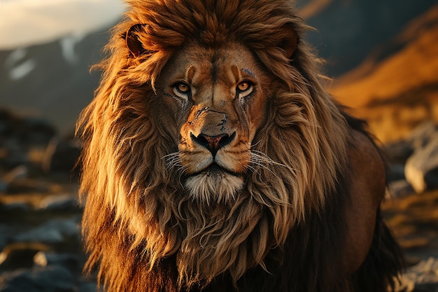 Lion in cinematic style atif saeed photography 16k