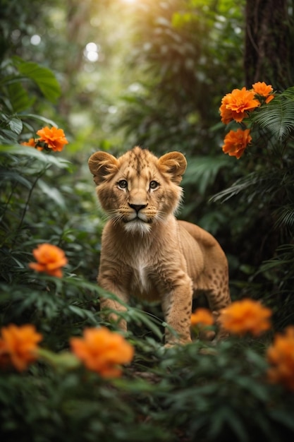 Foto lion cub