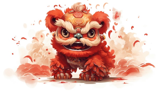 Premium Photo | Lion dance vector Trending HD wallpaper 8K4K2K wallpaper
