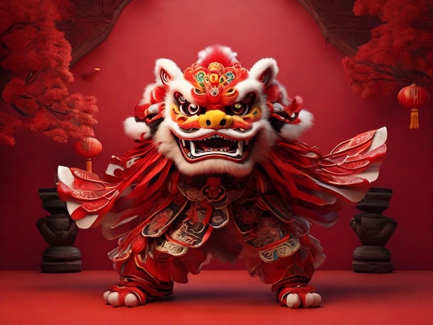 Lion Dance Vigilance Warding off Evil with Fortune