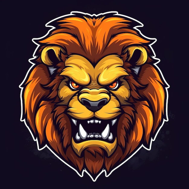 lion esport mascot logo