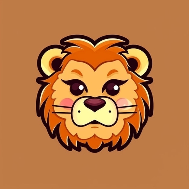 Lion face Clipart 3D Vector