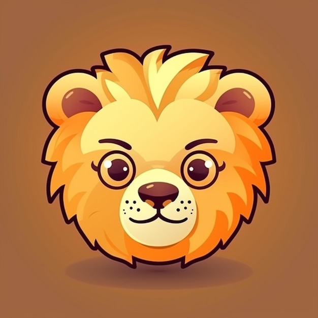 Lion face Clipart 3D Vector