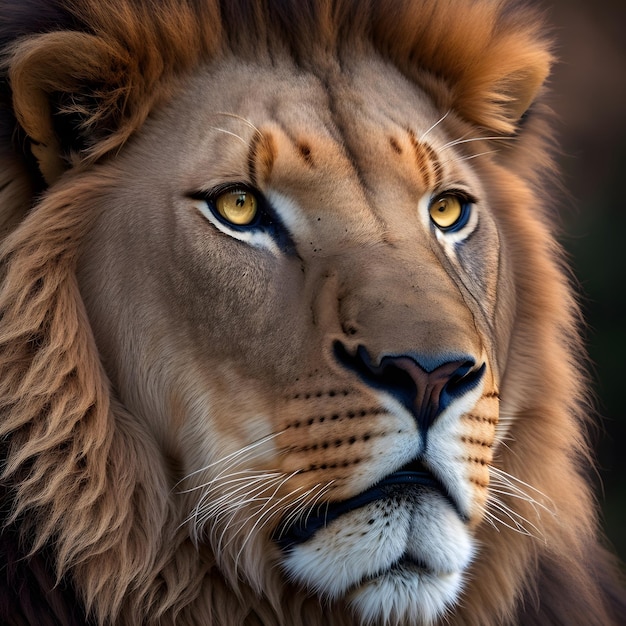 Lion Face Portrait By AI