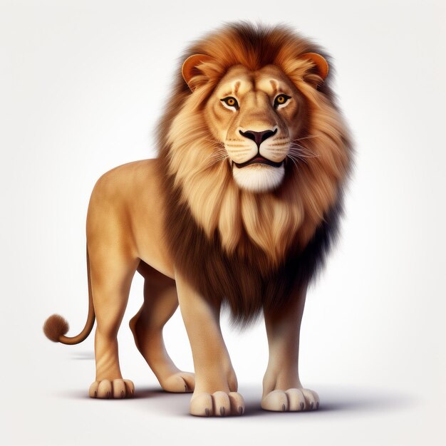 Premium AI Image | lion full body white