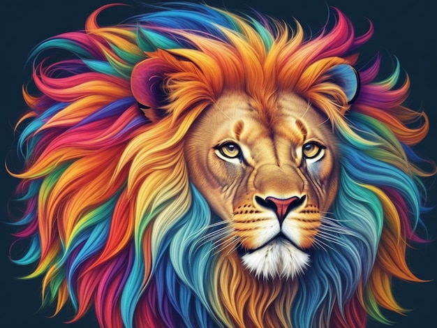 The lion head logo is detailed and colorful