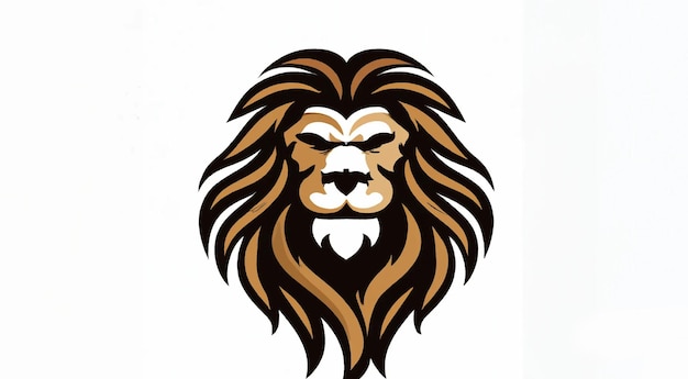 Lion head logo. King of the jungle.