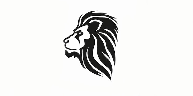 ライオン ヘッドのロゴ。ジャングルの王。