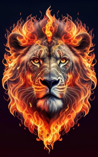 Photo lion head vector illustration