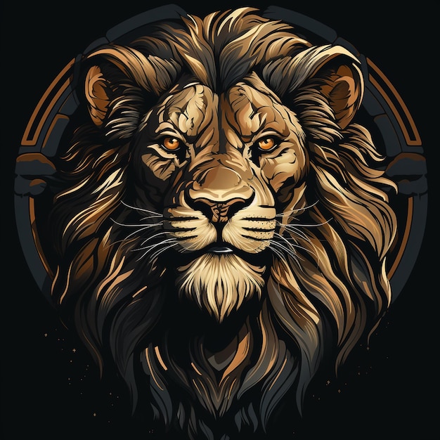 lion head vector