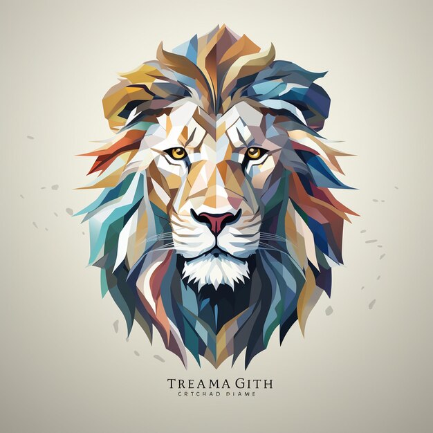 lion head vector