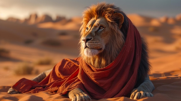 Lion in hijab