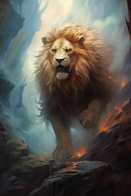 Photo lion illustration