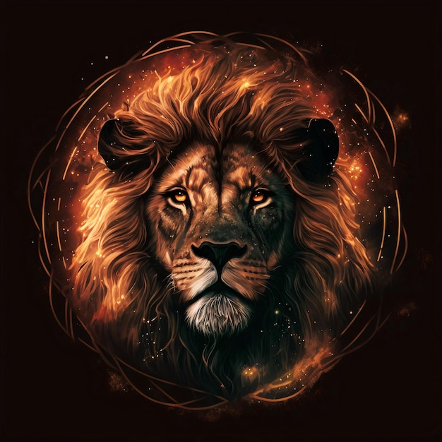 Photo lion illustration