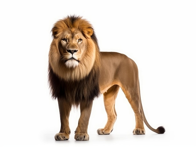 A Lion isolated on white