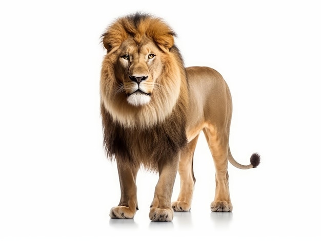 A Lion isolated on white