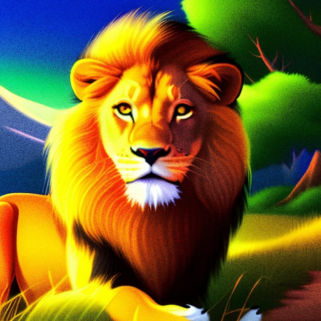 lion in jungle