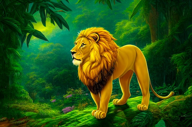 King of the jungle, a majestic lion roars with awe inspiring might AI  Generated 31586566 Stock Photo at Vecteezy