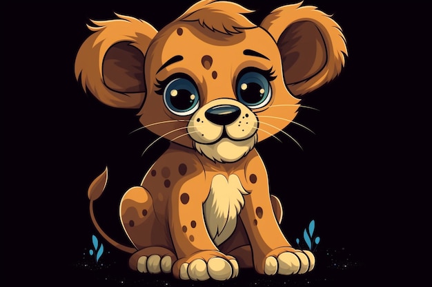 a lion kid illustration