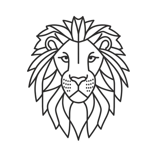 Фото Контур головы льва
