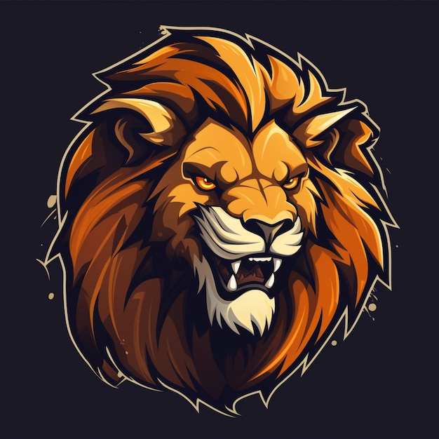 Photo lion logo cartoon