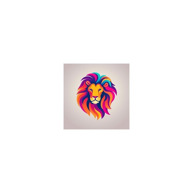 Фото Логотип льва красочный15