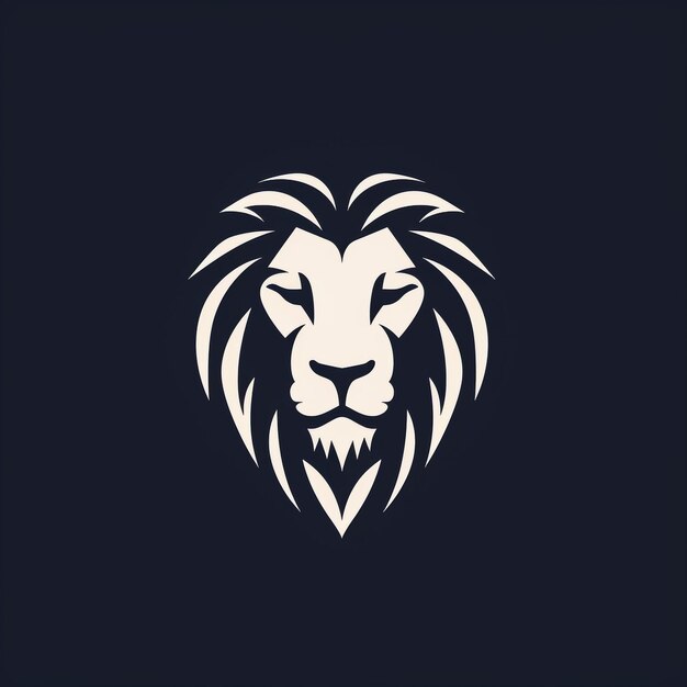 Lion Minimalist and Flat Logo Vector illustration