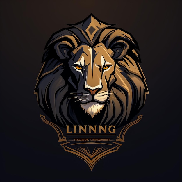 Lion Minimalist and Flat Logo Vector illustration