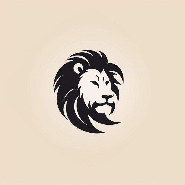 Lion Minimalist and Flat Logo Vector illustration