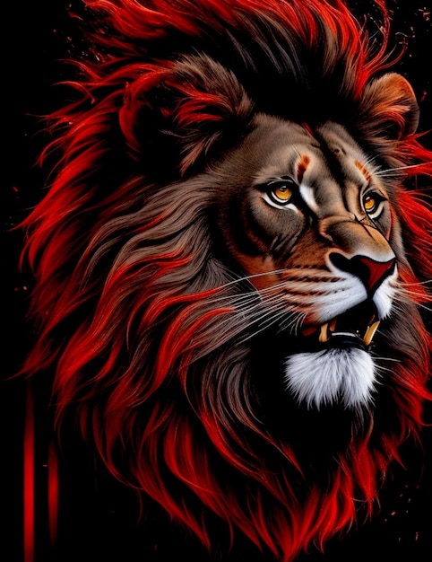 LION'S HEAD ILLUSTRATION IMAGE