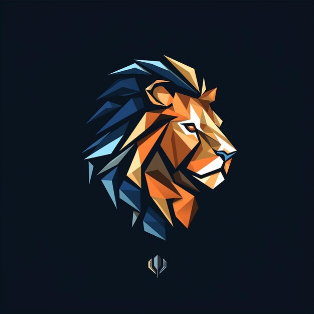 Photo a lion shield logo