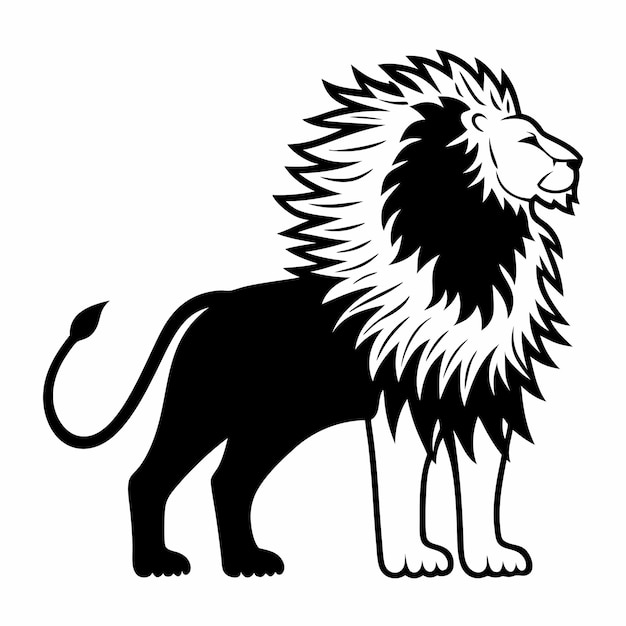 Lion sihouette vector desing eps