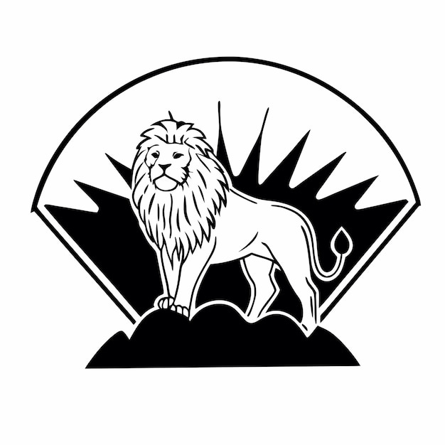 Lion sihouette vector desing eps
