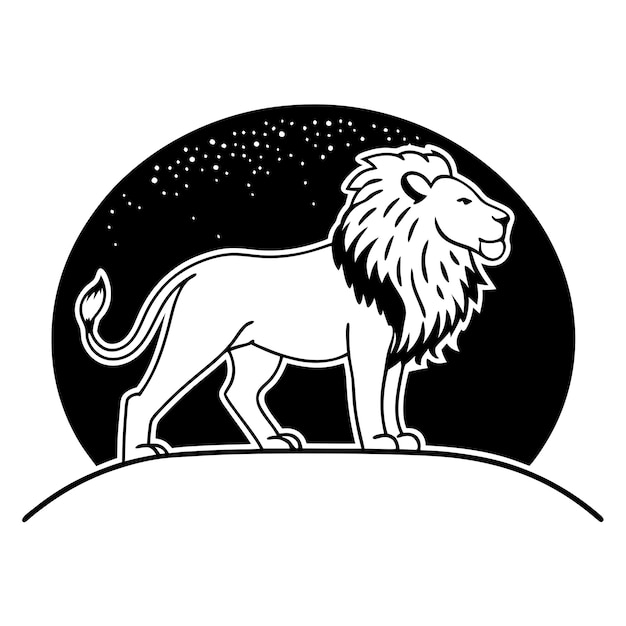 Lion sihouette векторный дизайн eps