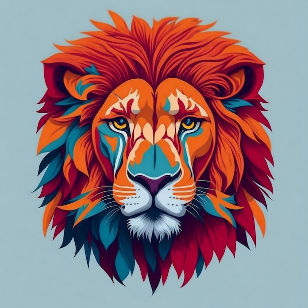 明るい色のライオンのシルエット