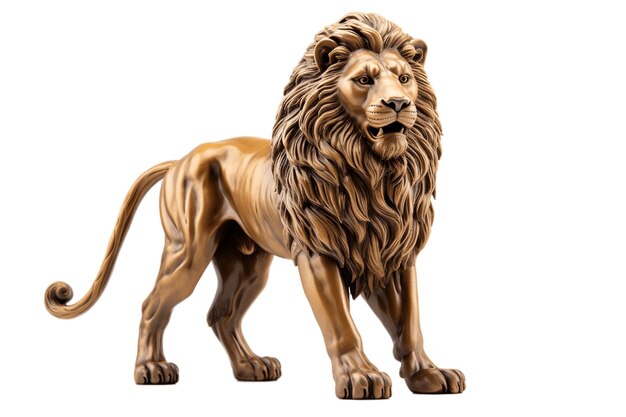 Photo lion statue on white background