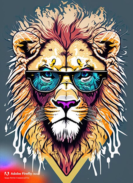 Lion stickers design