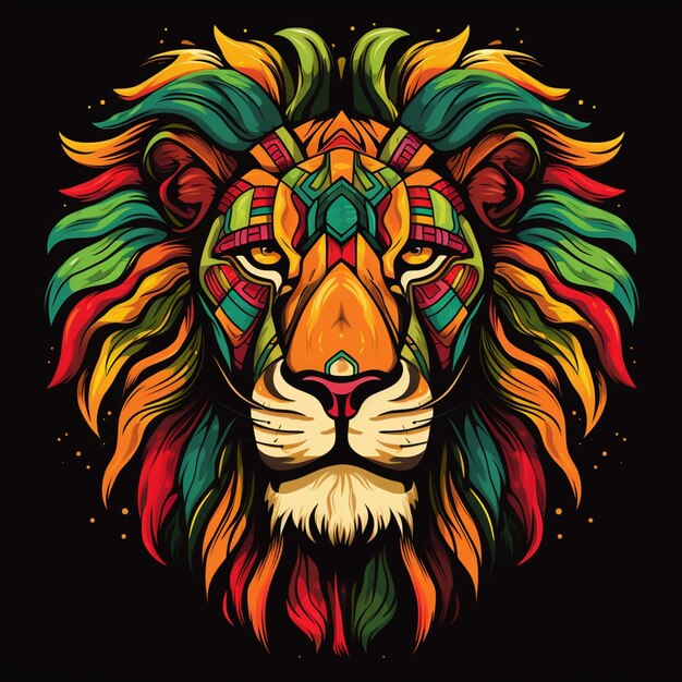 lion tshirt illustration