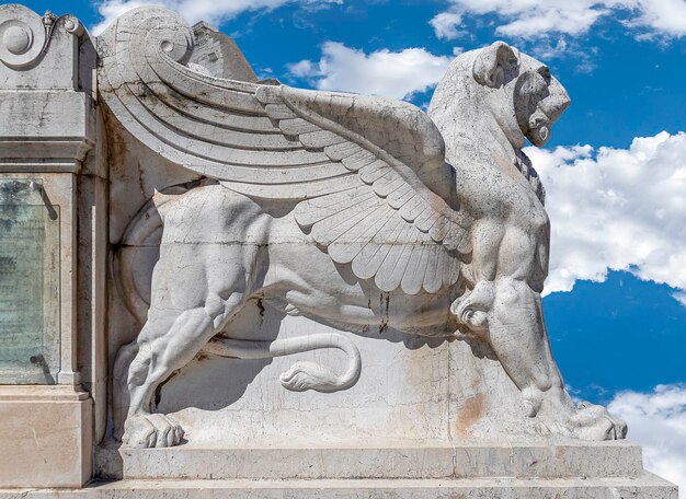 Lion of Venice in Venice Square in Rome Italy