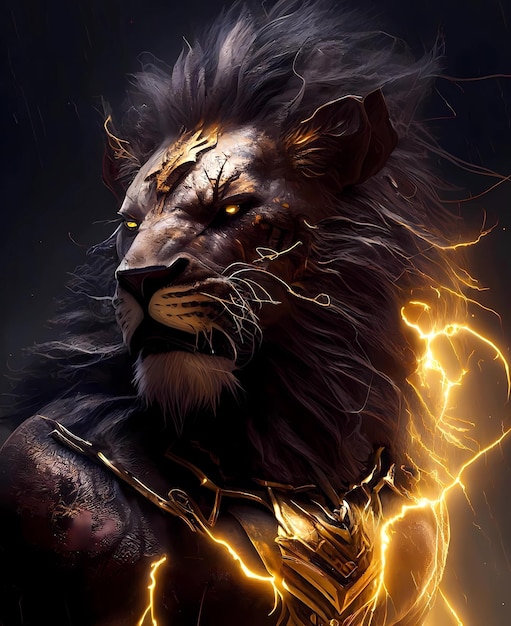 Photo lion warrior