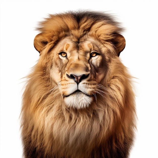 Lion on white background