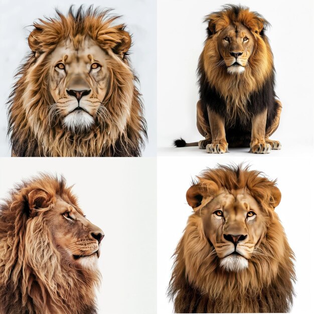 lion on white background