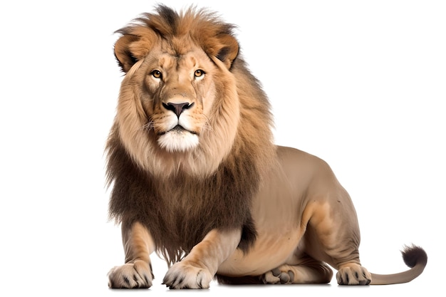 Lion on a white background