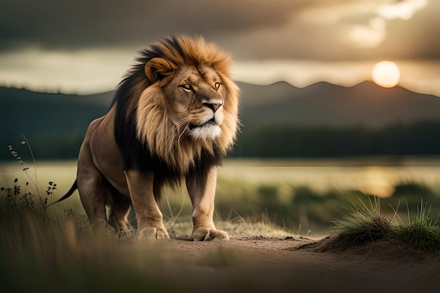 Lion in the wild - photo #