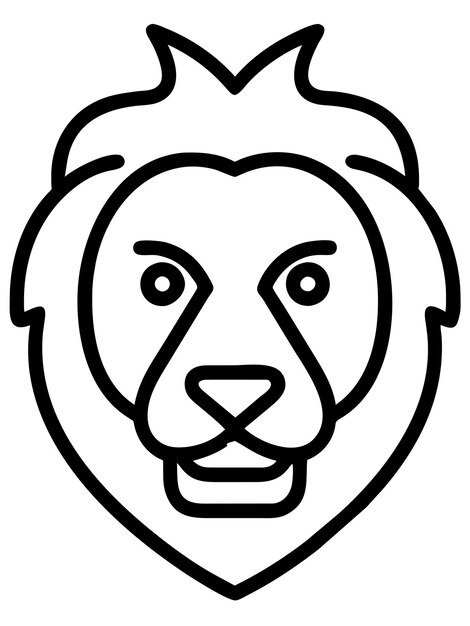 Photo lioncoloring page for kids printable page preschool education