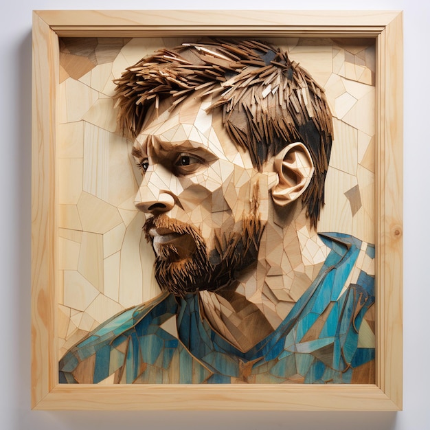 Lionel Messi AI Images Lionel Messi Wood Cut Style Artwork Lionel Messi Images