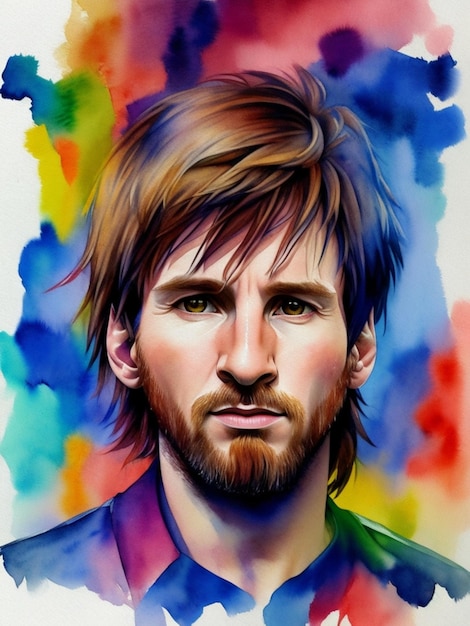 Lionel Messi aquarel