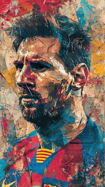 Premium Photo | Lionel Messi art wallpaper